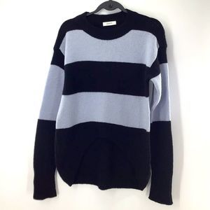 Lewitt Grey & Navy Striped Sweater Excellent Used Condition Medium